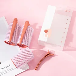 бигуди 3pcs Self-Grip Hair Rollers Heatless Hair Curlers No Heat Hair Bangs Volume Self-adhesive Hook & Loop DIY Styling Tools