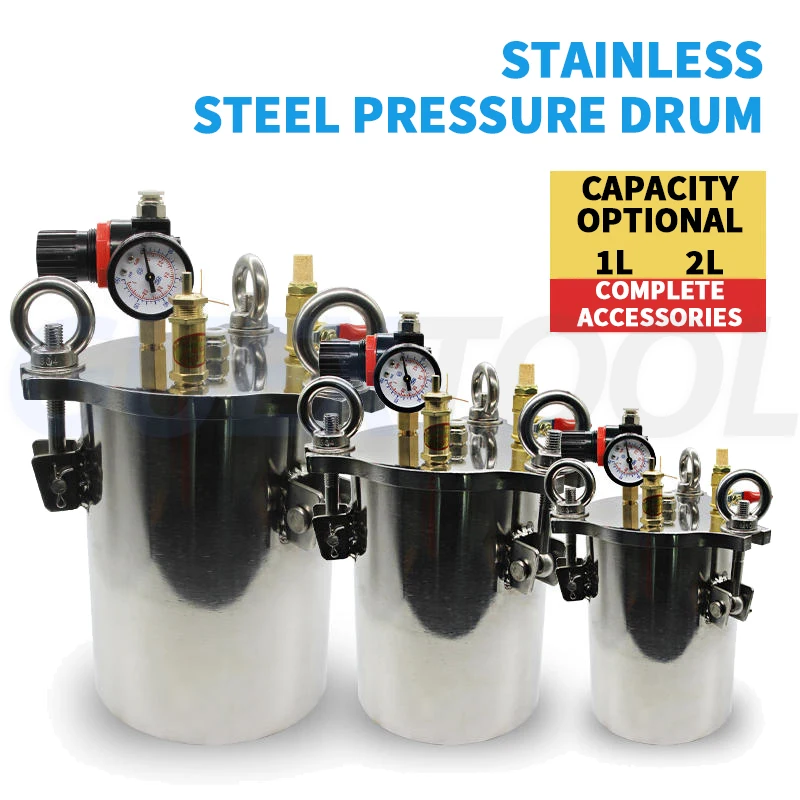 Stainless Steel Pressure Bucket Dispensing Machine Pressure Tank Carbon Steel Pressure Bucket Dispensing Storage Bucket 1L 2L