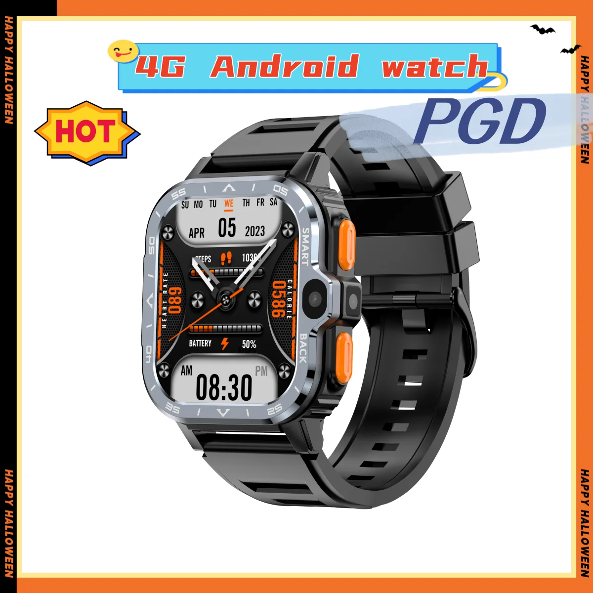 PGD Smart Watch 4G NET Quad-core CPU HD Dual Camera Android System 4G/64G Memory Fast Internet Access SIM Card SmartWatch Men