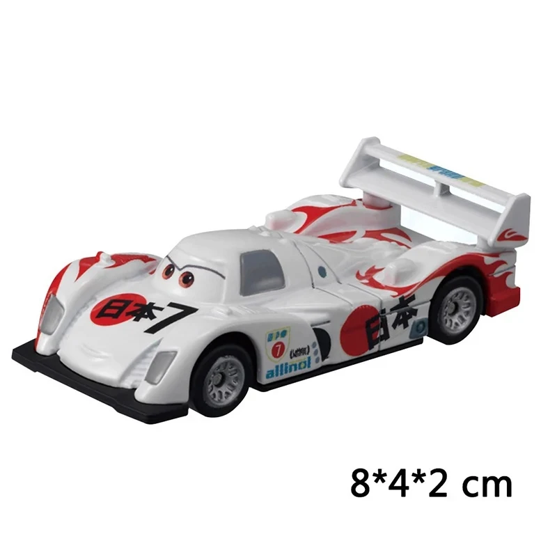 Disney Pixar Cars 2 3 Lightning Mcqueen The King, coche de carreras de Frank Mater, escala 1:55, vehículos de juguete para niños