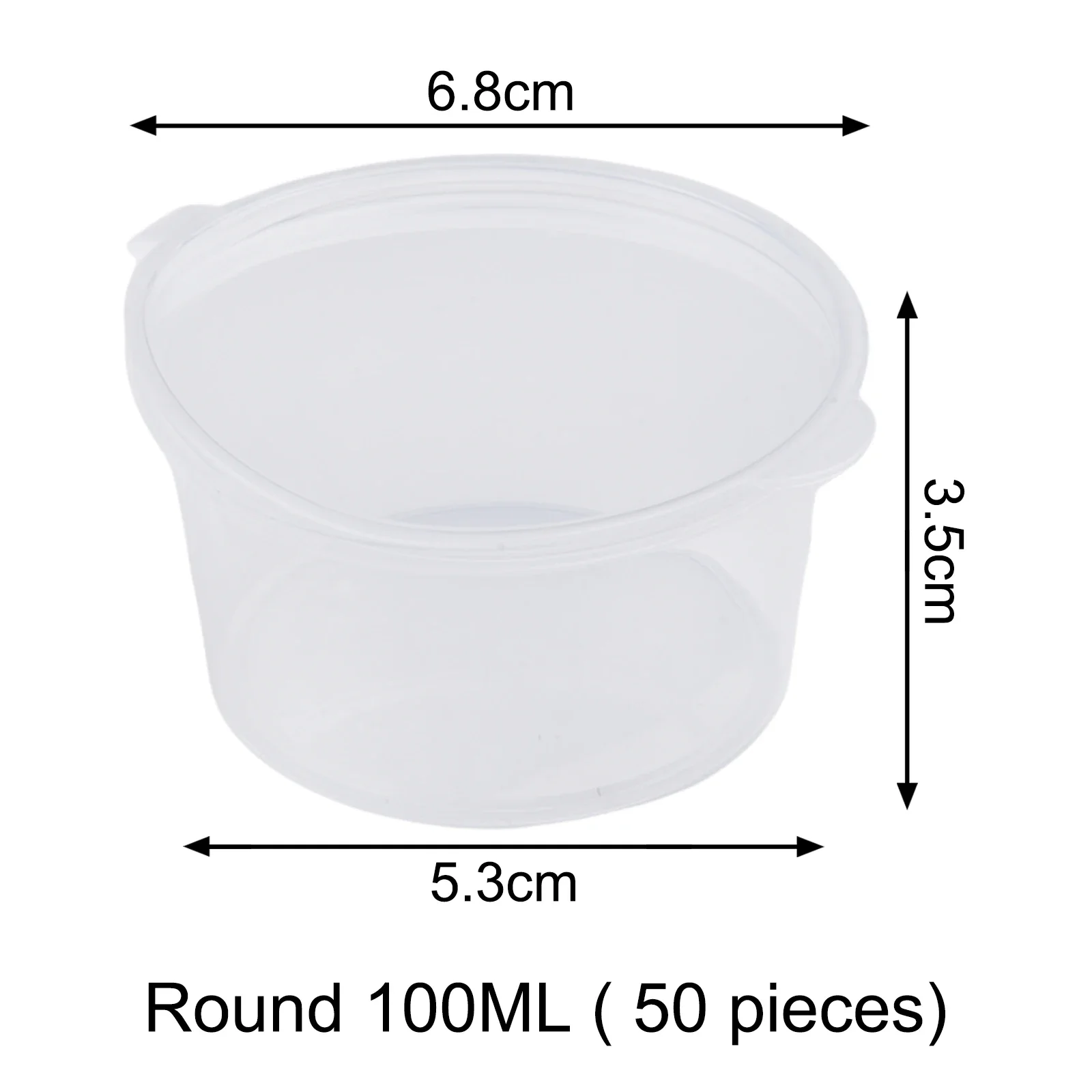 50PCS Transparent Plastic Souffle Cups With Lids – Perfect For Serving Storing And Transporting Sauces And More