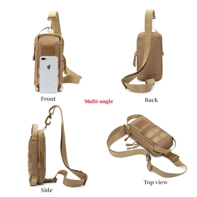 Imagem -03 - Multifuncional Pequeno Nylon Tactical Waist Bolsa Bolsa de Cinto Mochila Cruz Caminhadas Celular Bolsa Esportes ao ar Livre Caça Camping