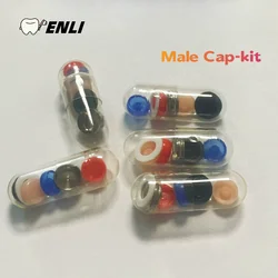 Dental Implant Overdenture Male Caps Metal Housing Retention Locater 3-IN-1 Core Tool Implant Strong Retentive Caps