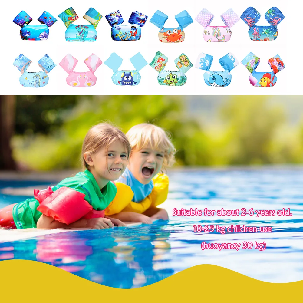 Baby Float Cartoon Arm Sleeve Life Jacket Swimsuit Foam Safety Swimming Training Floating Pool Float Swimming Ring  Arm Sleeves