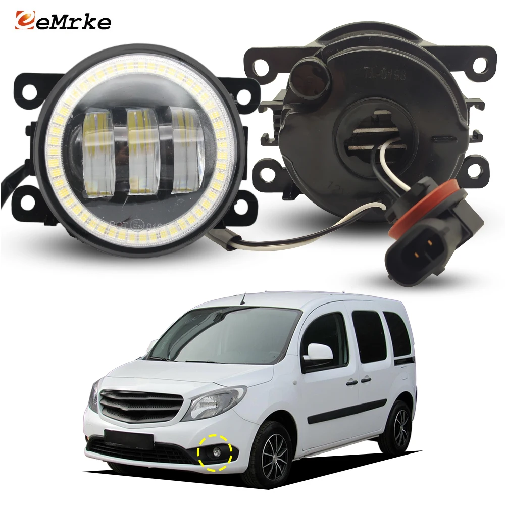 

Противотуманные фары OEM-стиля с галогеновыми LED-лампами и дневными ходовыми огнями Angel Eye для Mercedes-Benz Citan W415 2012-2018 годов выпуска