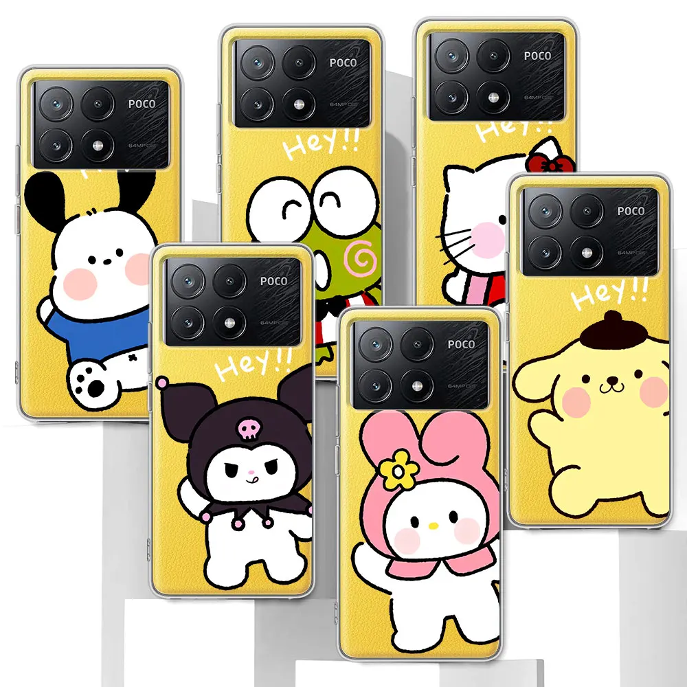 Cartoon Cute Pochacco Case for Xiaomi Poco X6 M3 X4 X5 F3 X3 NFC F4 GT M5 M5s Pocophone F1 F5 M4 F2 Pro TPU Soft Phone Cover