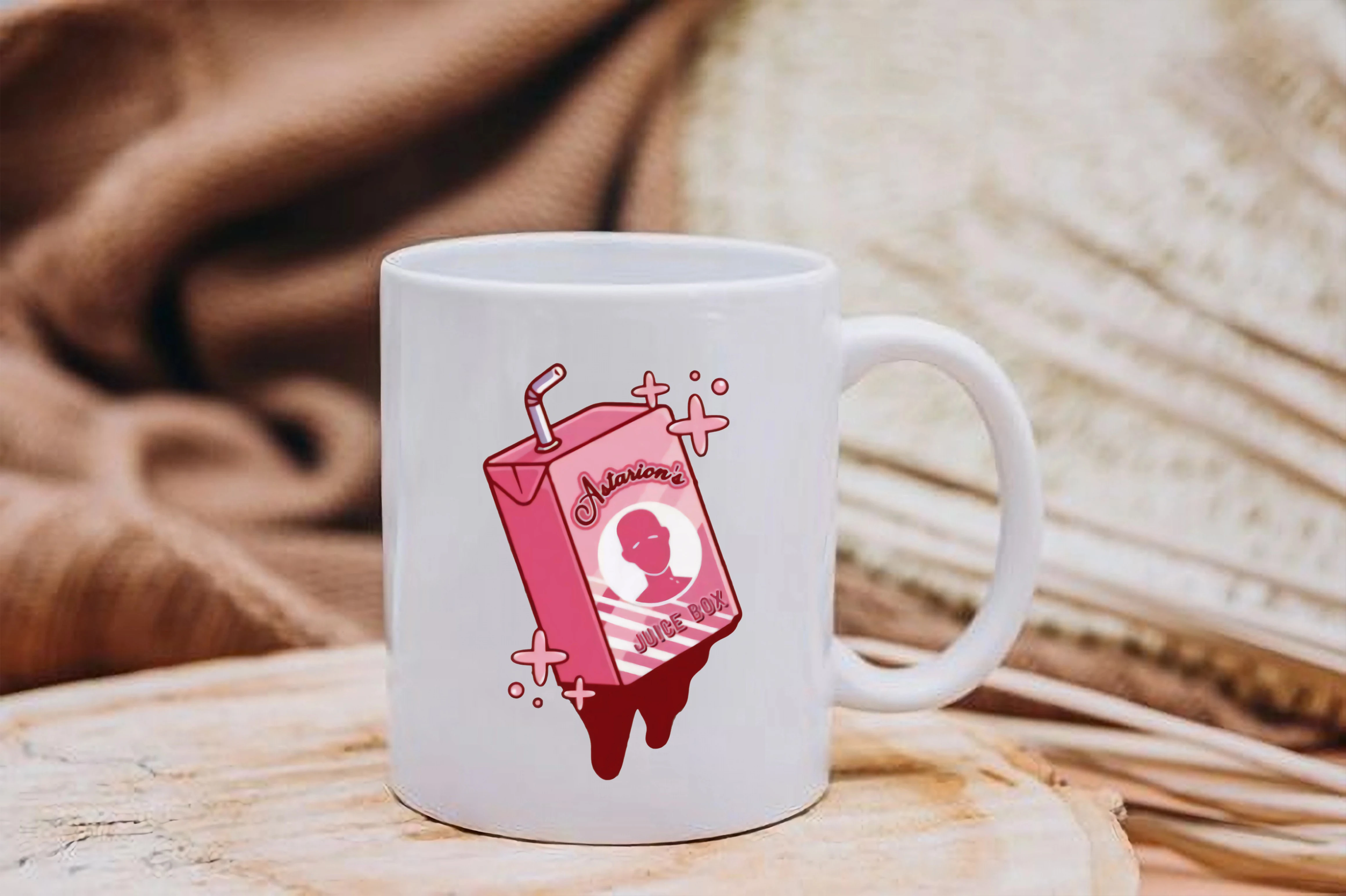 Vampire Astarion's Juice Box Noble high elf coffee cup Stylish babygirl ceramic mug Adventure Awaits Astarion Fan Gamer Gift