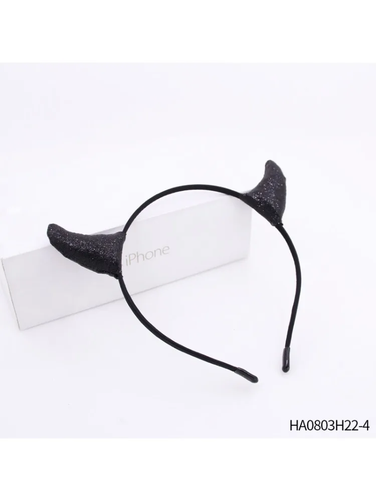 PESENAR świecący diabelski róg opaska czerwony diabelski róg diabeł kostium makijaż na Halloween Cosplay opaska (czerwona) dla mężczyzn i kobiet