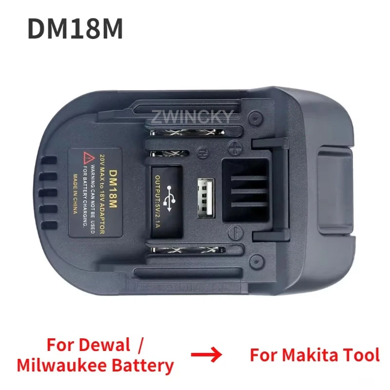 Battery Converter Adapter For Dewal/Milwaukee/Makita/Bosch/Ryobi/Metabo NiCad & NiMh Tool For Dewal 18V Li-ion Battery DM18RL