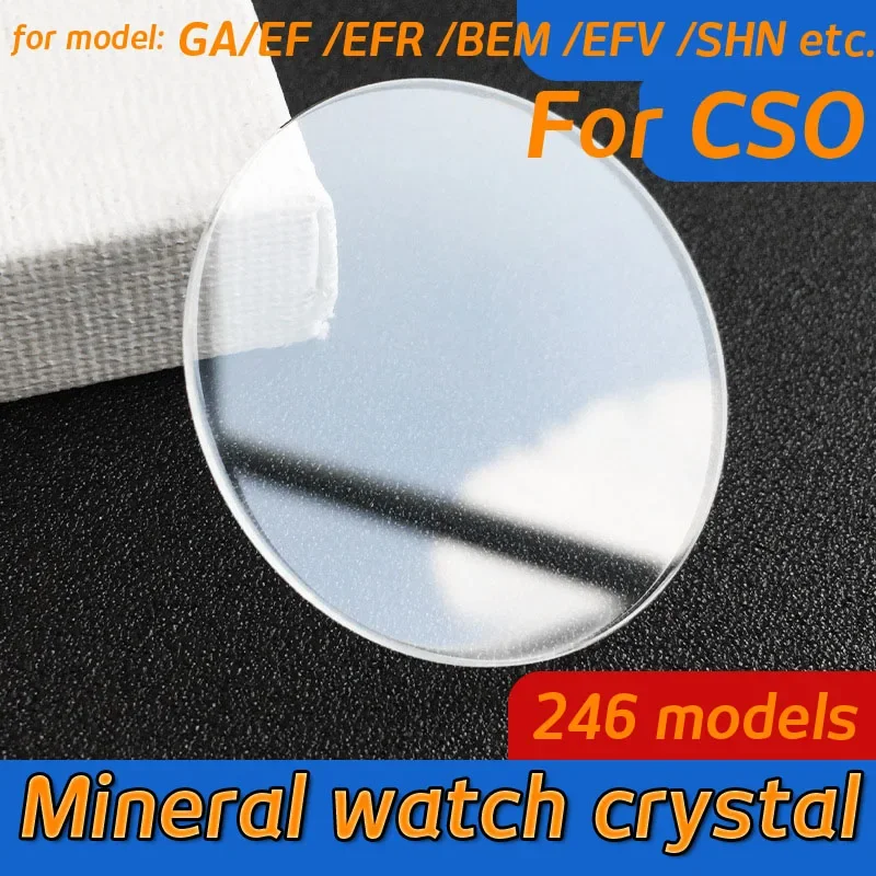 Repuestos de cristal plano mineral para relojes de las series GA110, GA2100, EF-500, LTP-2069 y MDV-106, accesorios de cristal para reloj.