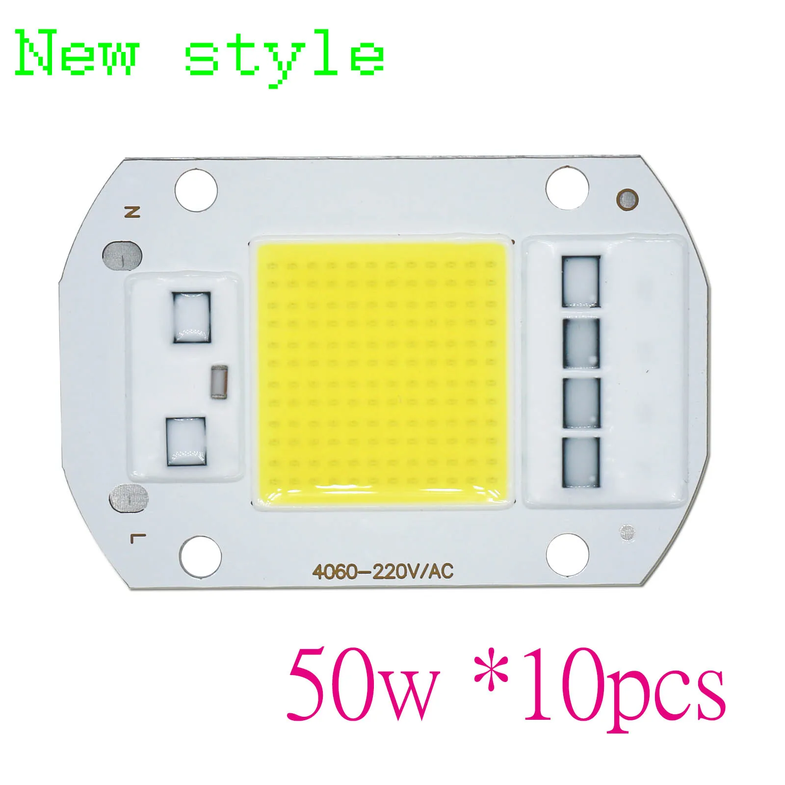 10pieces LED COB Chip 50w led bulb High Power 60*40mm led bulbs Lamp 220V LED matrix For Outdoor Indoor FloodLight  Coolwhite