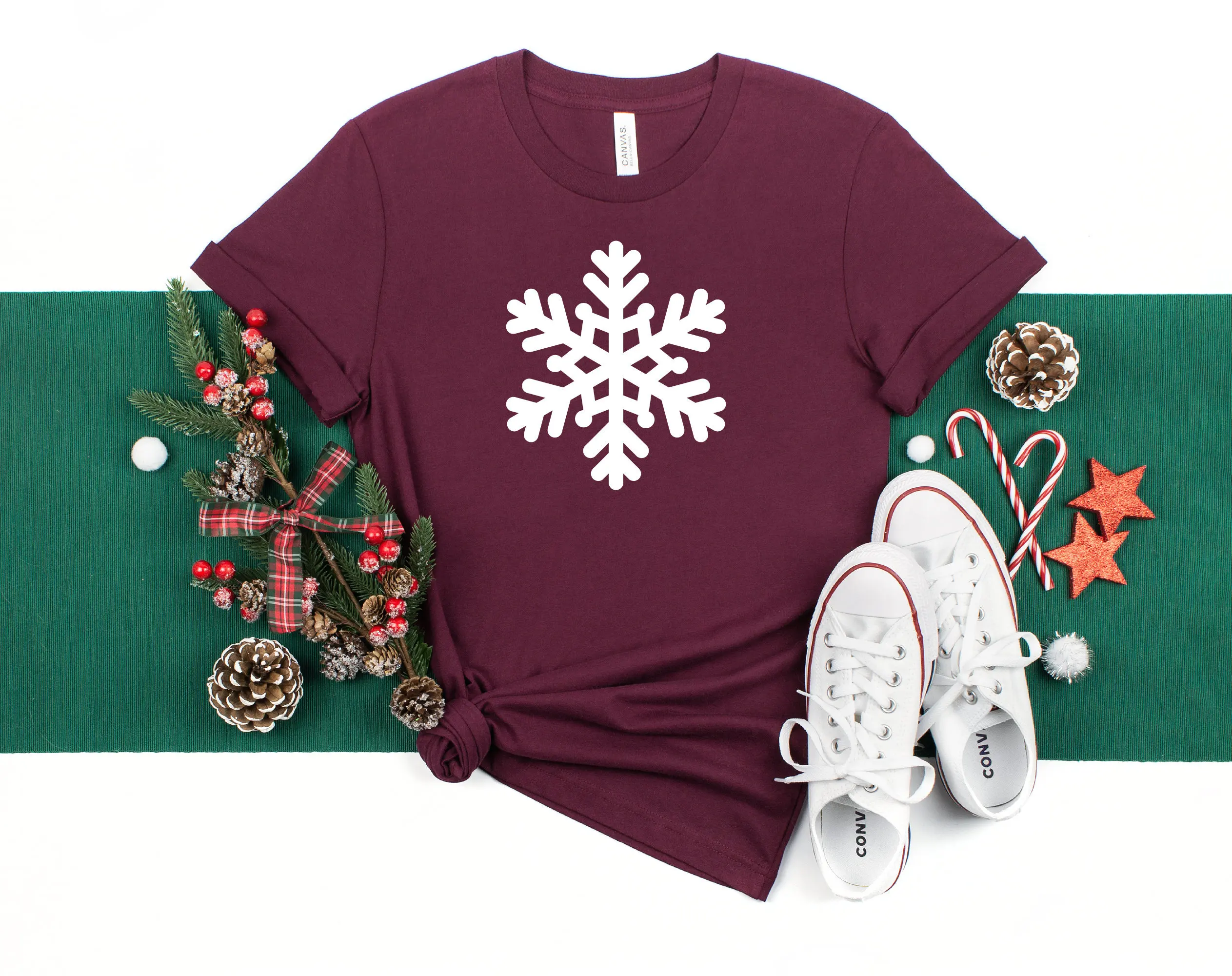 Snow Flake T Shirt Winter Christmas Merry Cute