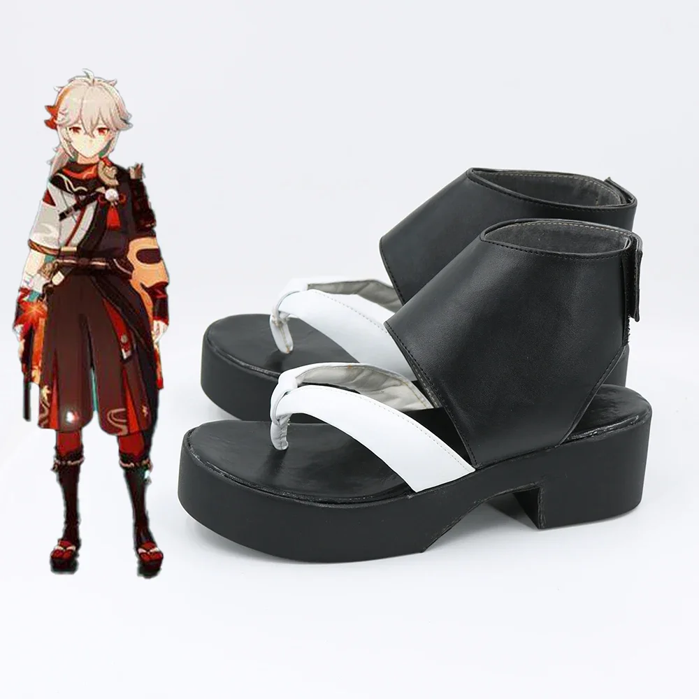 Genshin Impact Kaedehara Kazuha Anime Game Cosplay Shoes, botas de Cosplay para fiesta, zapatos para hombres y mujeres, botas hechas a medida para Halloween