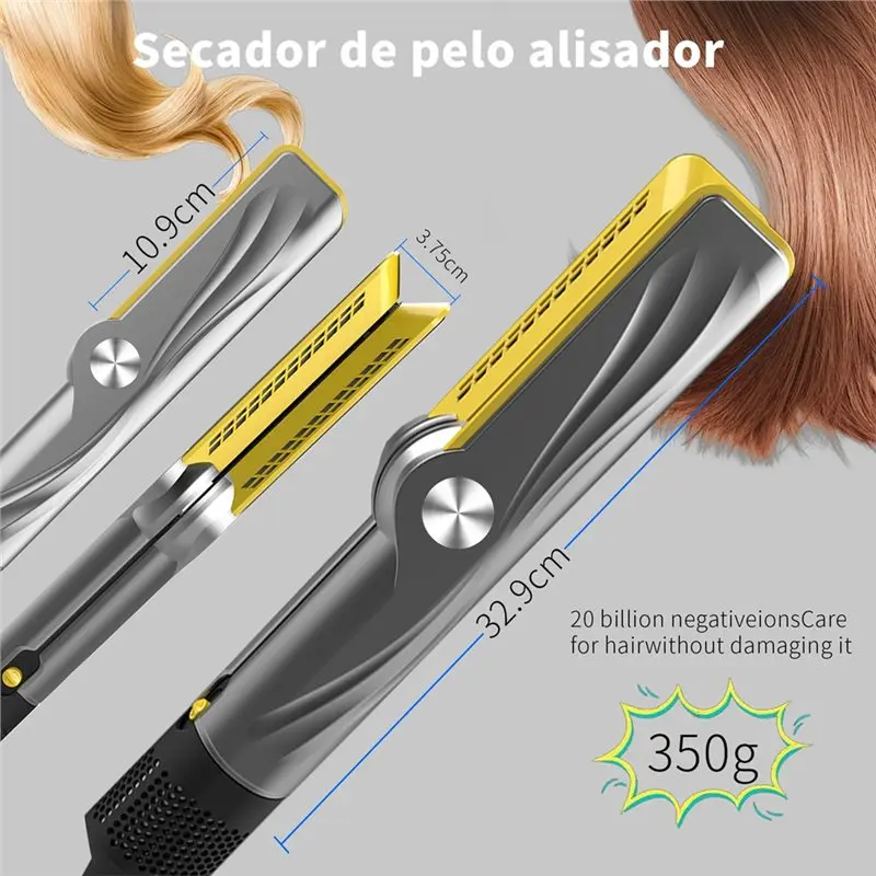 2-In-1 Hair Straightener And Blow Dryer,With High-Speed Airflow Technology For Straight, Smooth Hair Eu Plug Pink