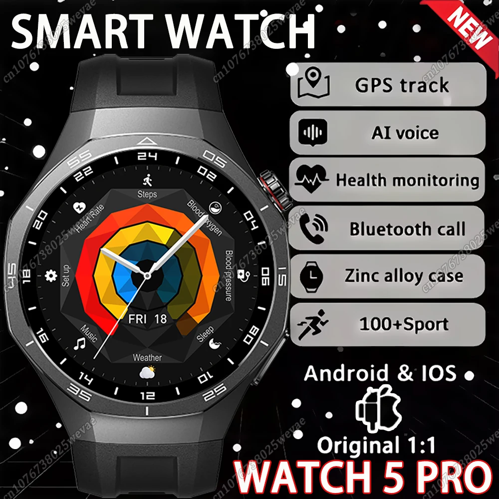 

2025 New Military Outdoor Smart Watch Men HD AMOLED Screen GPS Motion trajectory HeartRate Bluetooth Call SmartWatch Man Gifts