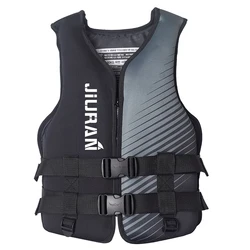 Gilet de sauvetage en néoprène pour enfants et adultes, sports nautiques, pêche, kayak, canotage, sécurité à la natation, gilet de flottabilité, 30kg à 110kg