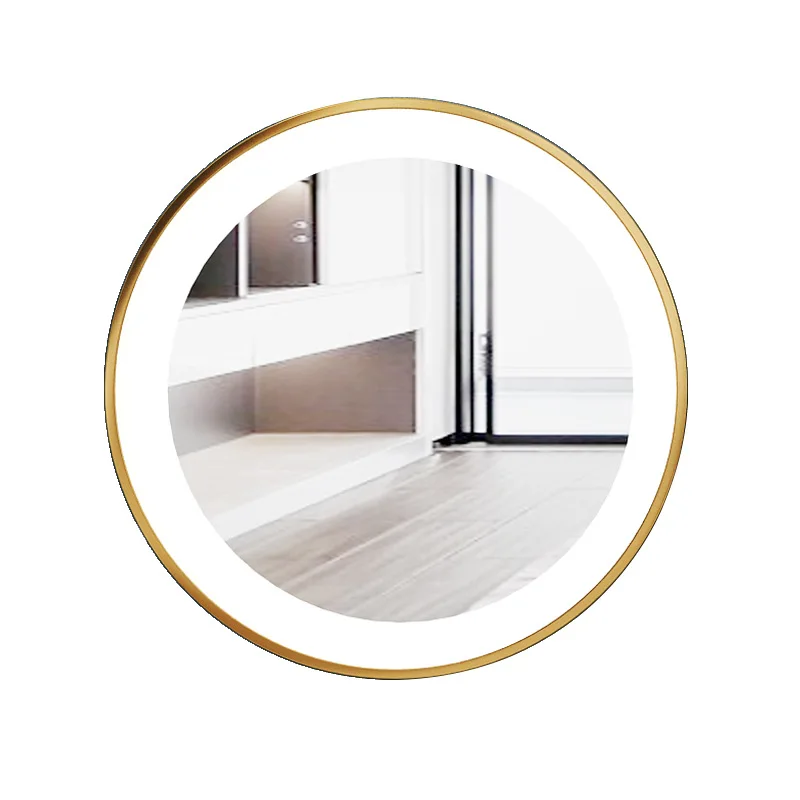 

Internet celebrity home bathroom makeup mirror Nordic bathroom luminous wall simple LED lamp round mirror