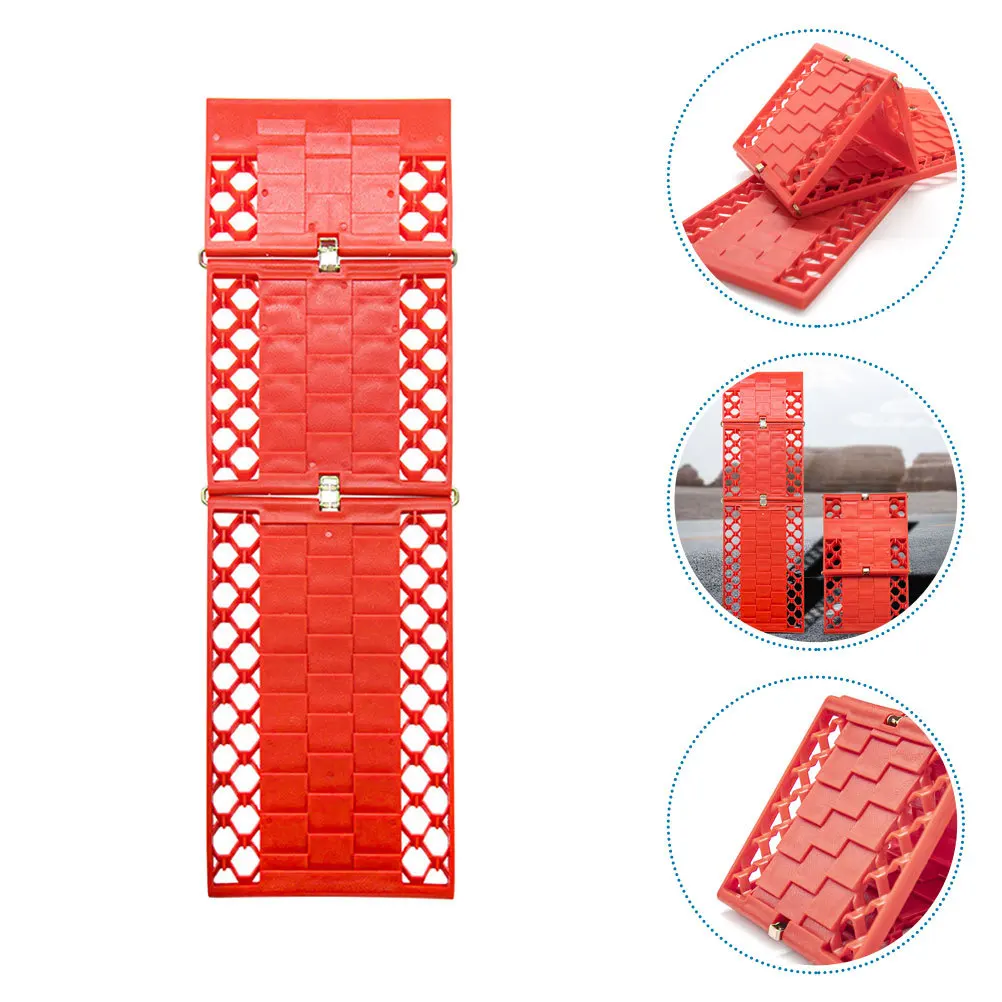 1Pair Foldable Car Recovery Board Traction Pad Off Sand Snow Mud Vehicle Emergency Use Traction Board