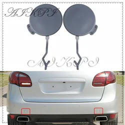 Rear L&R Fit 2011-2014 Porsche Cayenne 958 Bumper Tow Hook Cover Insert Unpainted 95850544900 95850545000