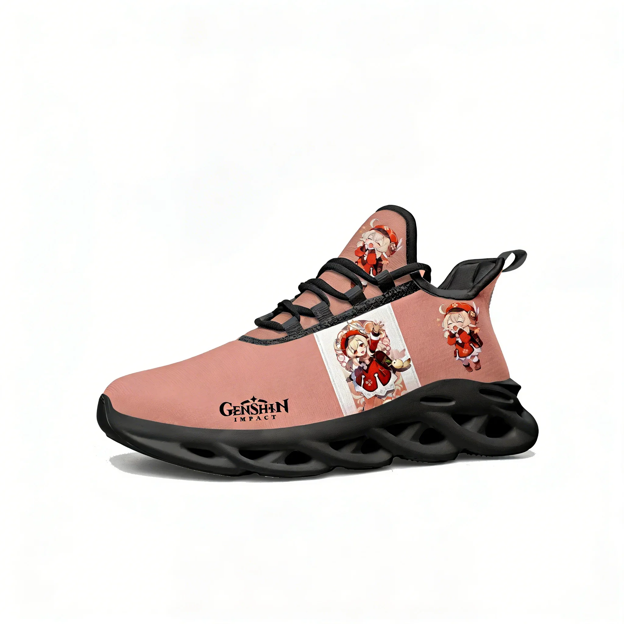 

Genshin Klee Lace Mesh Shoes Flat Sneaker Mens Womens Sport Running Shoes Sport Sneakers Comfortable Fashion Customized Footwear
