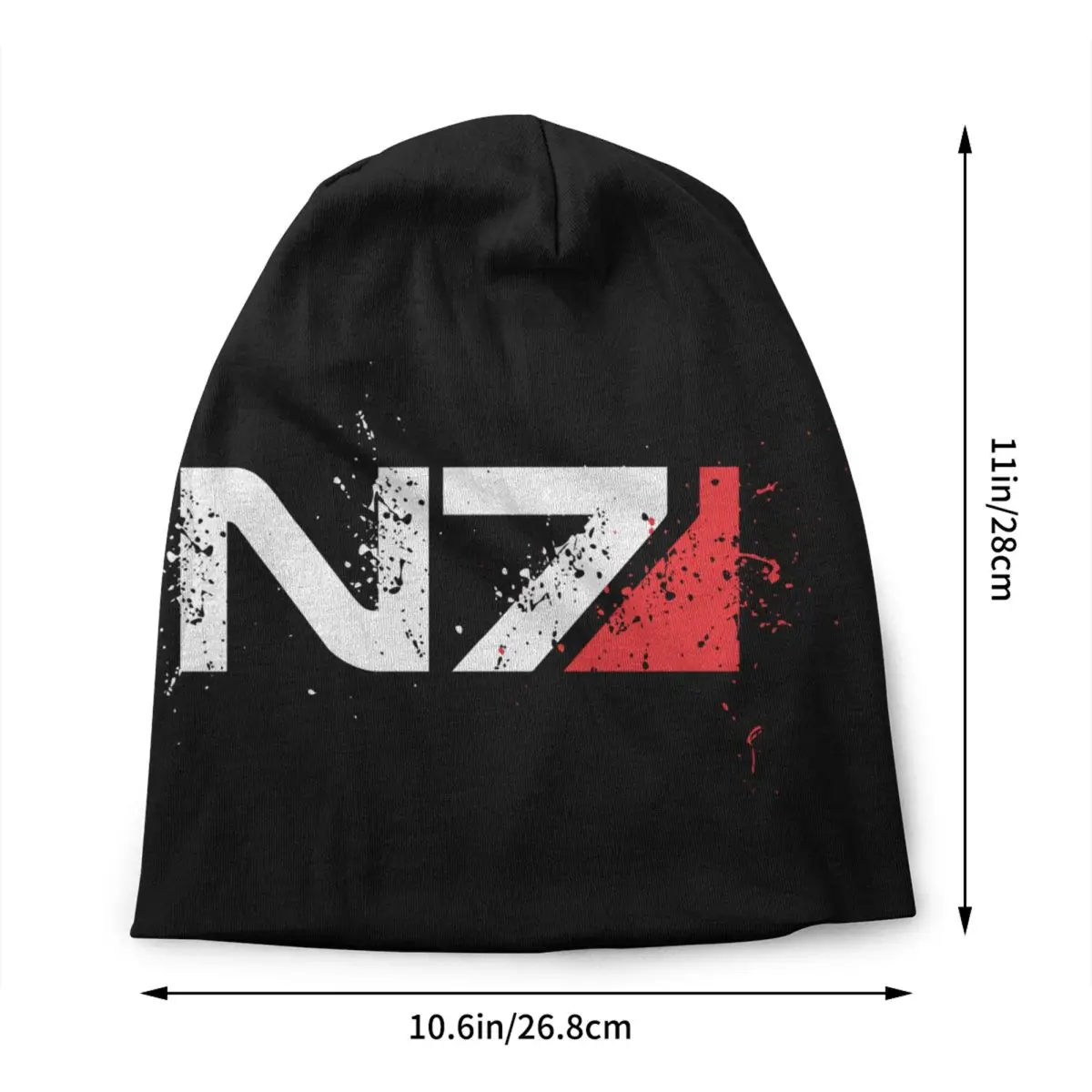 Custom Video Game Mass Effect N7 Skullies Beanies Caps Unisex Hip Hop Winter Warm Knit Hat Adult Alliance Military Bonnet Hats