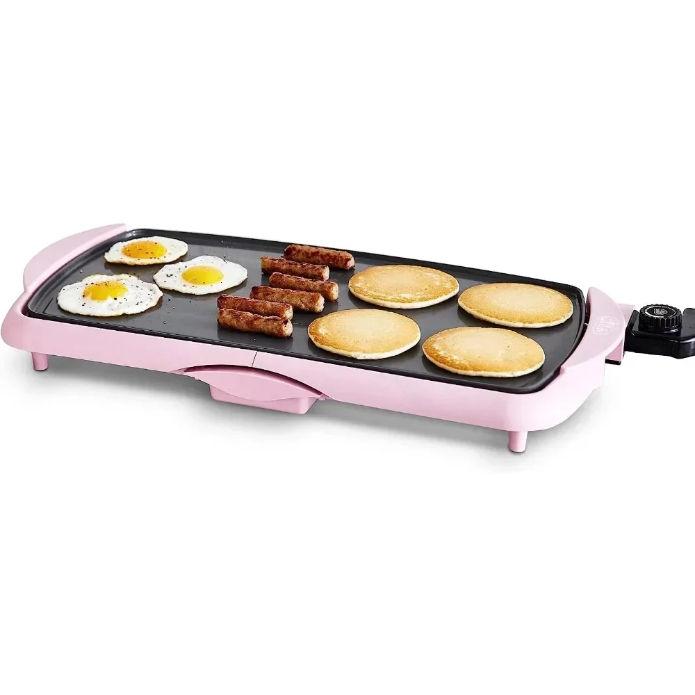 

s%a Large 20" Electric Griddle for Pancakes Eggs Burgers and More, Removable Drip Tray, Adjustable Temperature Control, PFAS-Fr