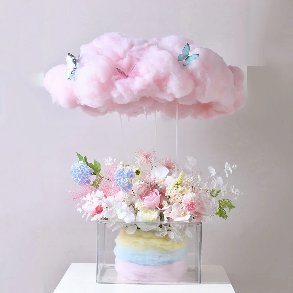 Artistic Cloud Silk Cotton Flower Material Packaging Paper  Flower Bouquet Floral Art Decorative Creative T-Shirt Ladies... view 3