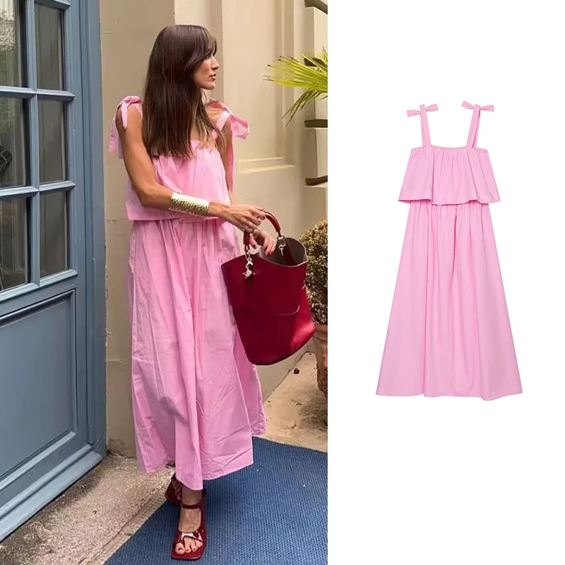 Summer New Dress Women's 2026 Fashion Slim Tube Top Elegant Young Women's Sling Long Dress Street Chic Holiday Summer Dresses
