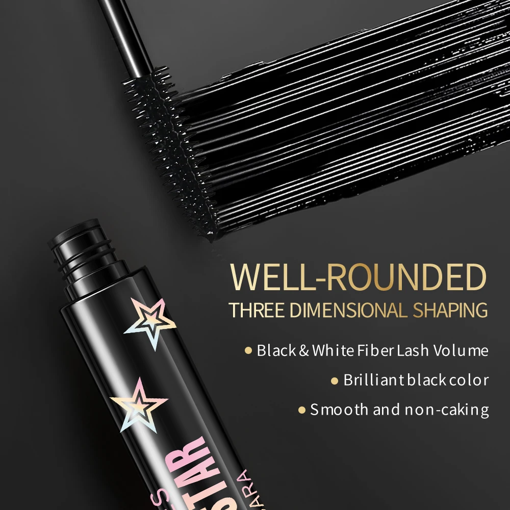 スターアイブラックは耐久性があり、防水性があり、汗に強く、自然で、汚れにくく、長く、カールしていて厚いです。