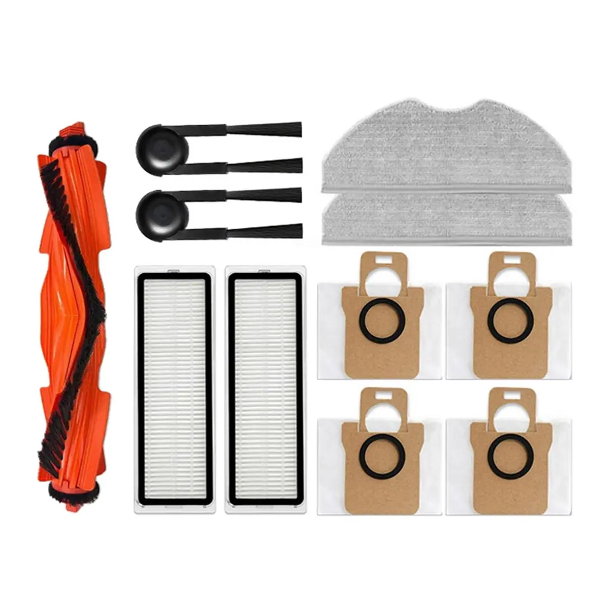 

Запасные части для робота-пылесоса A50T-For H40 / OV51: основная и боковые щетки, салфетки для влажной уборки, HEPA-фильтры, мешки для сбора пыли.