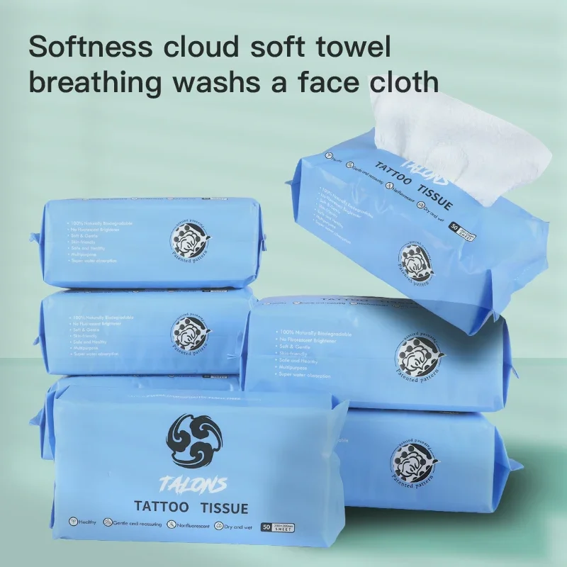 JC Disposable Tattoo Wipe Paper Body Art Permanent Makeup Soft Face Towels Tattoo Cleaning Towel Tissue Tools Accessories
