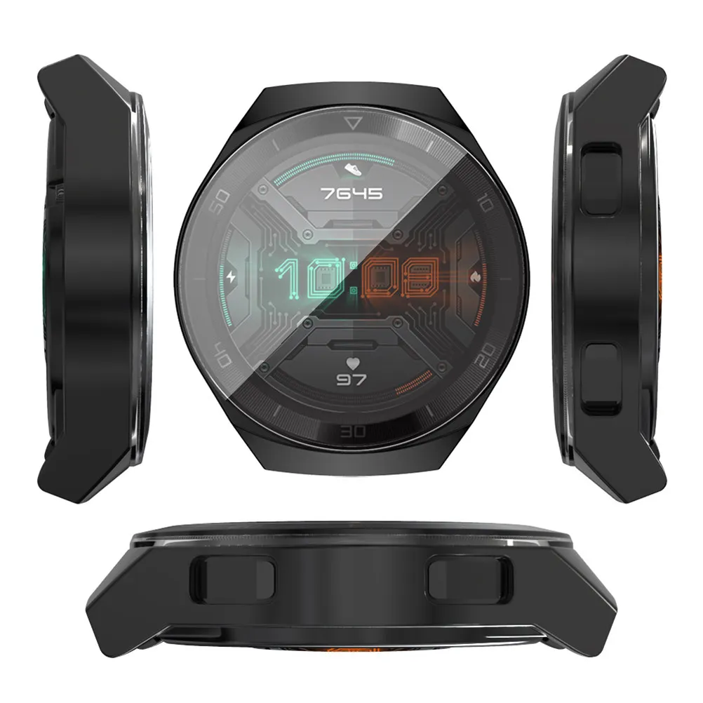 Premium Protective Watch Case Compatible with Huawei Full Screen Coverage Dust Dirt Scratch Resistance Minimal Bulk