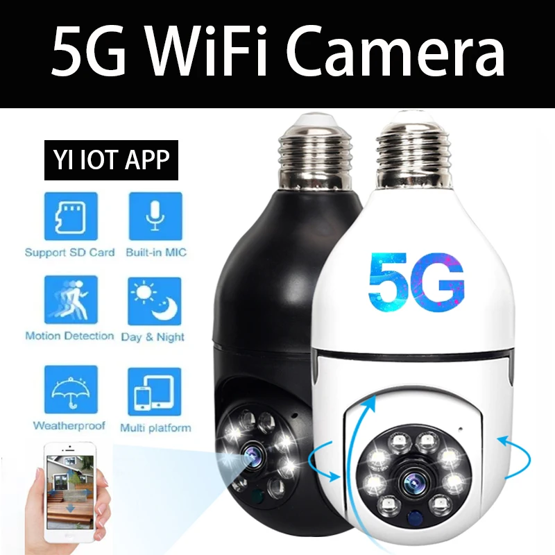 

1620p Full Security Ip Wifi Camera 5g Home Bulb Surveillance Camera 4x Digital Zoom Ai Tracking Video Wireless Audio Cctv