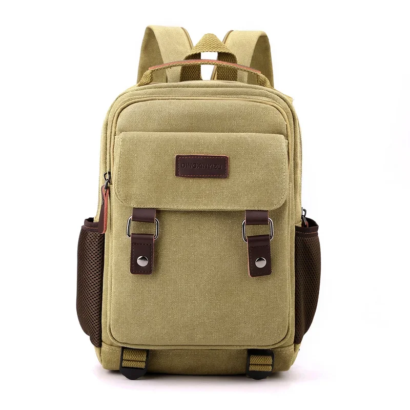 Pequenos Mens Mochilas de Lona Mochilas Casuais para Homens 2023 Mini Male School Bag Rucksack Man Multi-função Crossbody Bags Travel