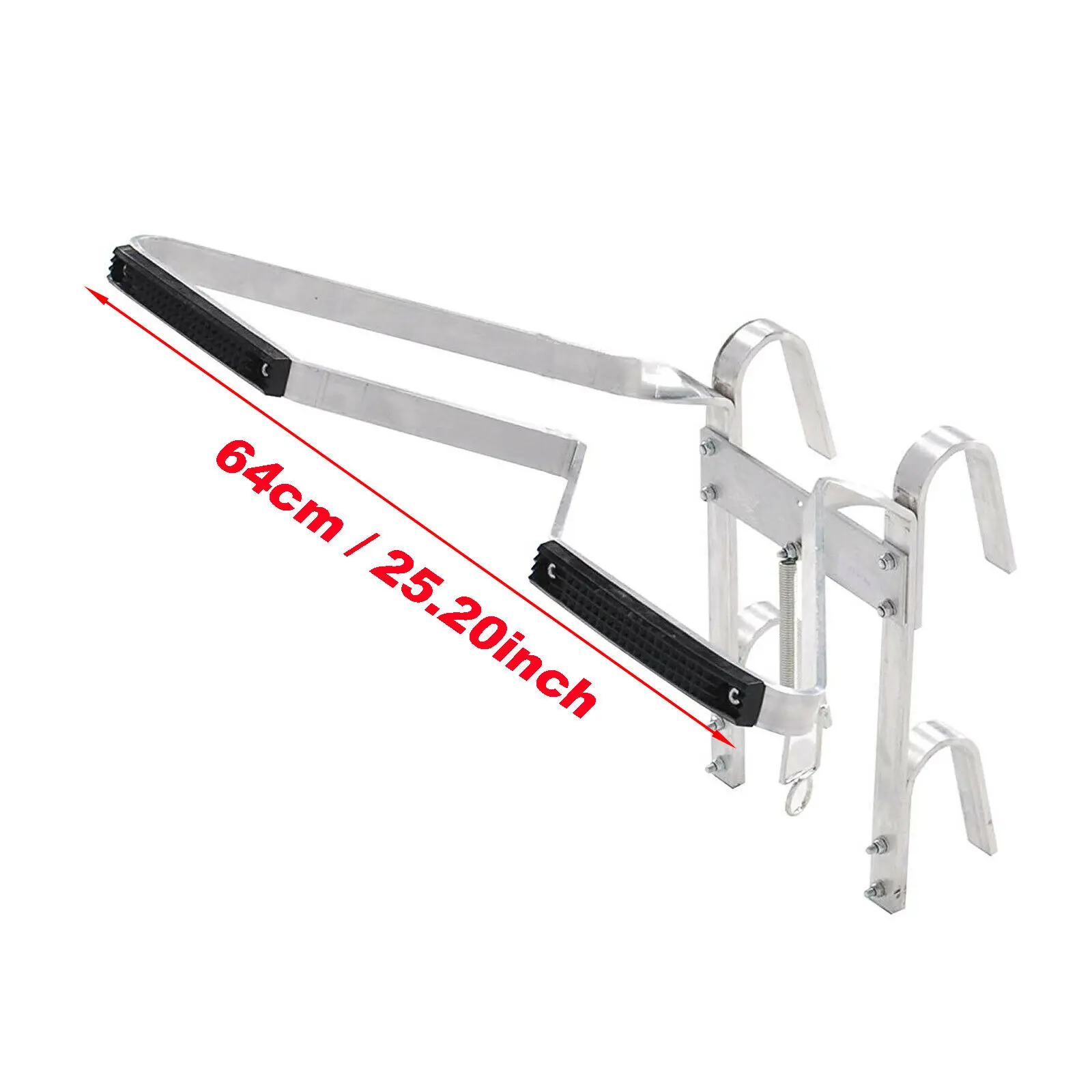 Supporto per scaletta per scaletta a forma di V, staffe per tubi di scarico in alluminio adatte alla scala universale, aumenta la sicurezza della