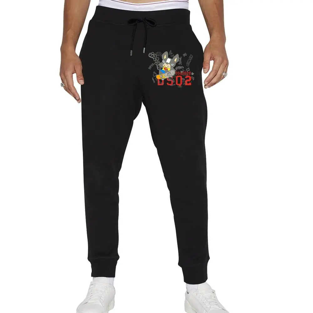 

New Men's Casual Faionable Outdoor Sports Pants Breathable Cartoon Letter Print Comfortable Long Pants Youth Trendy Sle