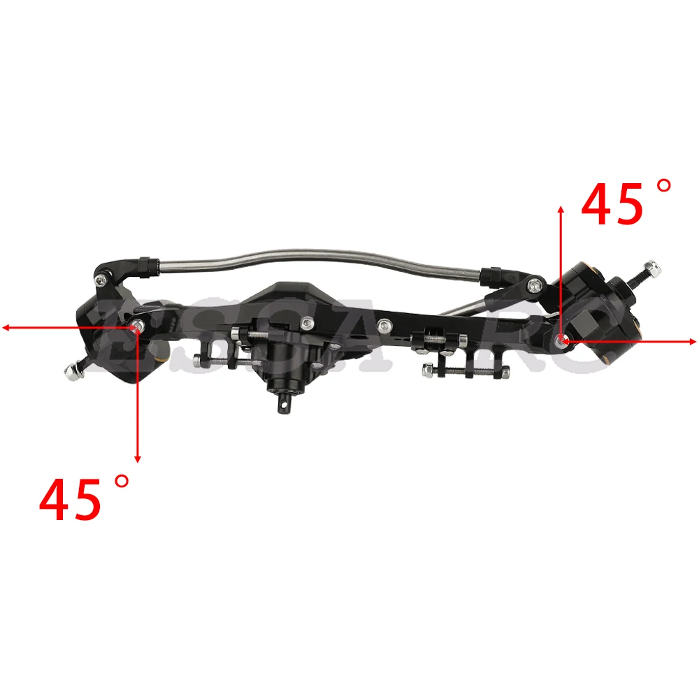 Aluminiowo-mosiężna ulepszona przednia tylna oś portalowa do 1/10 RC Car Axial Capra 1.9 UTB AXI03004 AXI03000T1 T2 Buggy F9 Upgrade Parts