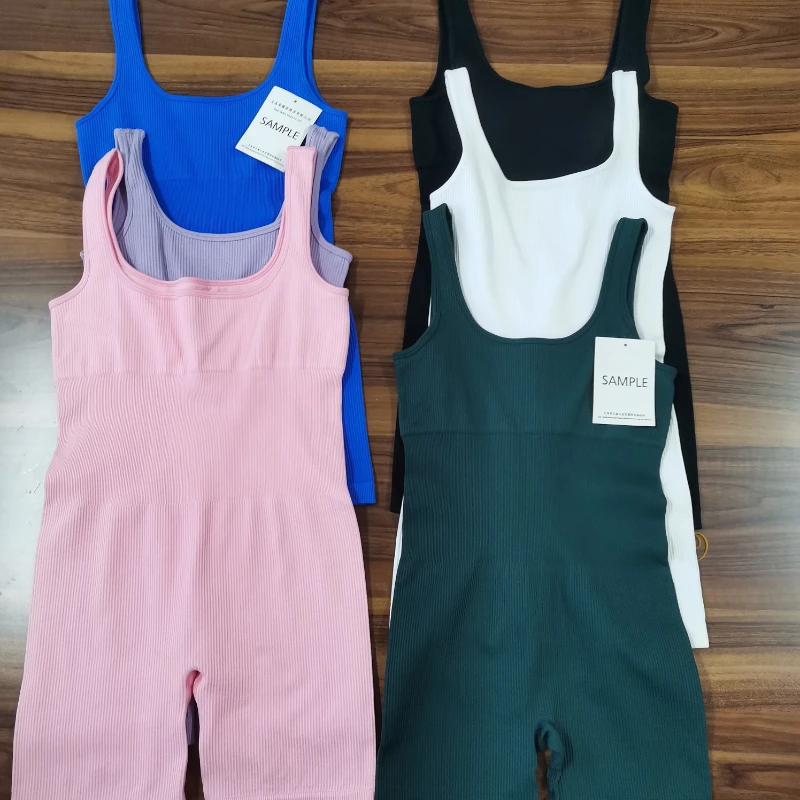 

1PCS Women's U Neck Sleeveless Sports Jumpsuit Sexy Backless Tank Yoga Suit One-Piece Sportswear Fitness Stretch Yoga Bodysuit