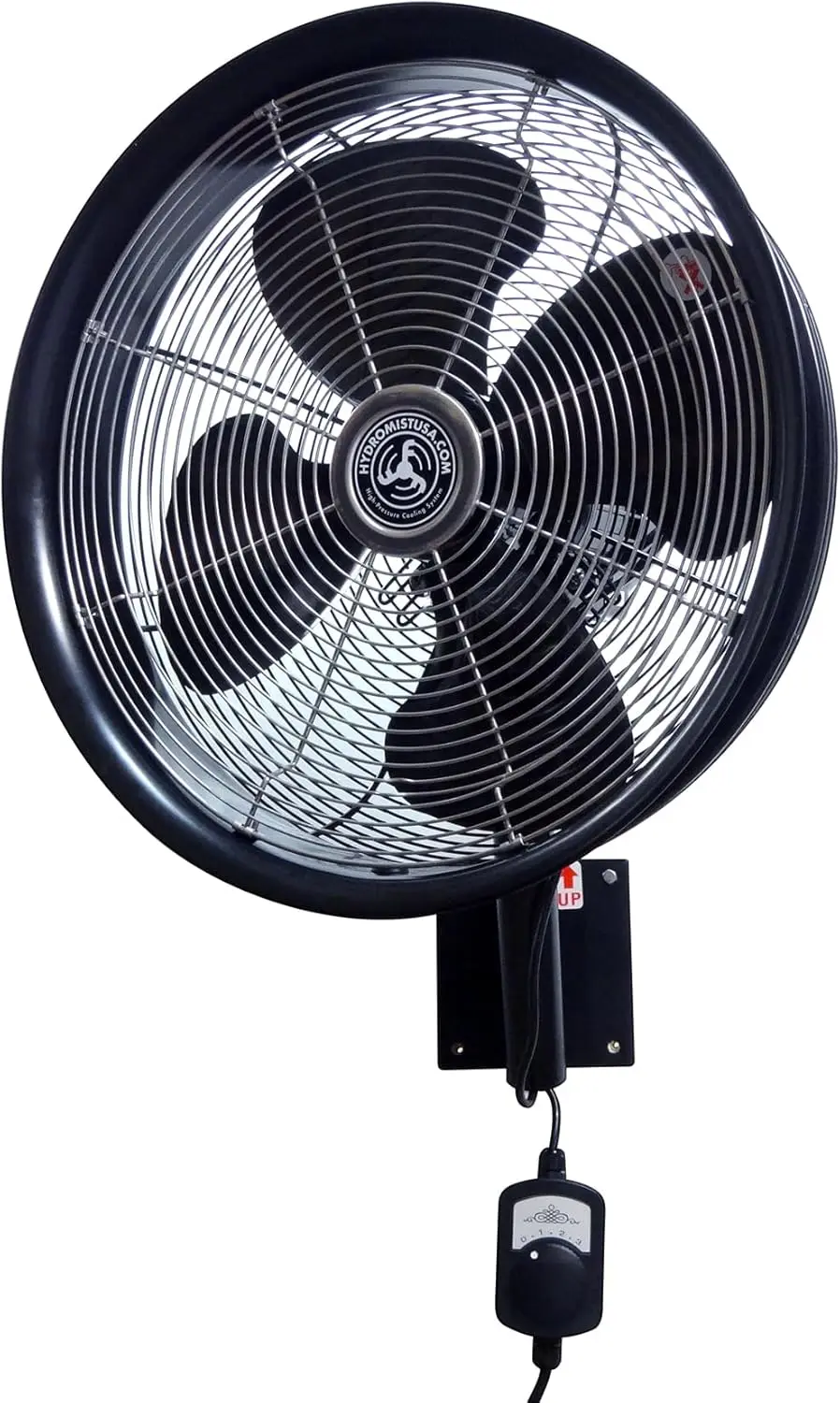 F10-14-011 18 Inch Mounting Bracket Outdoor Oscillating Fan, Black