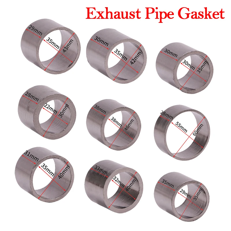 

22 29 35 50 55 60MM Motorcycle Exhaust Muffler Escape Moto Middle Link Pipe O-Ring Gasket Seal For Dirt Bike ATV Accessories