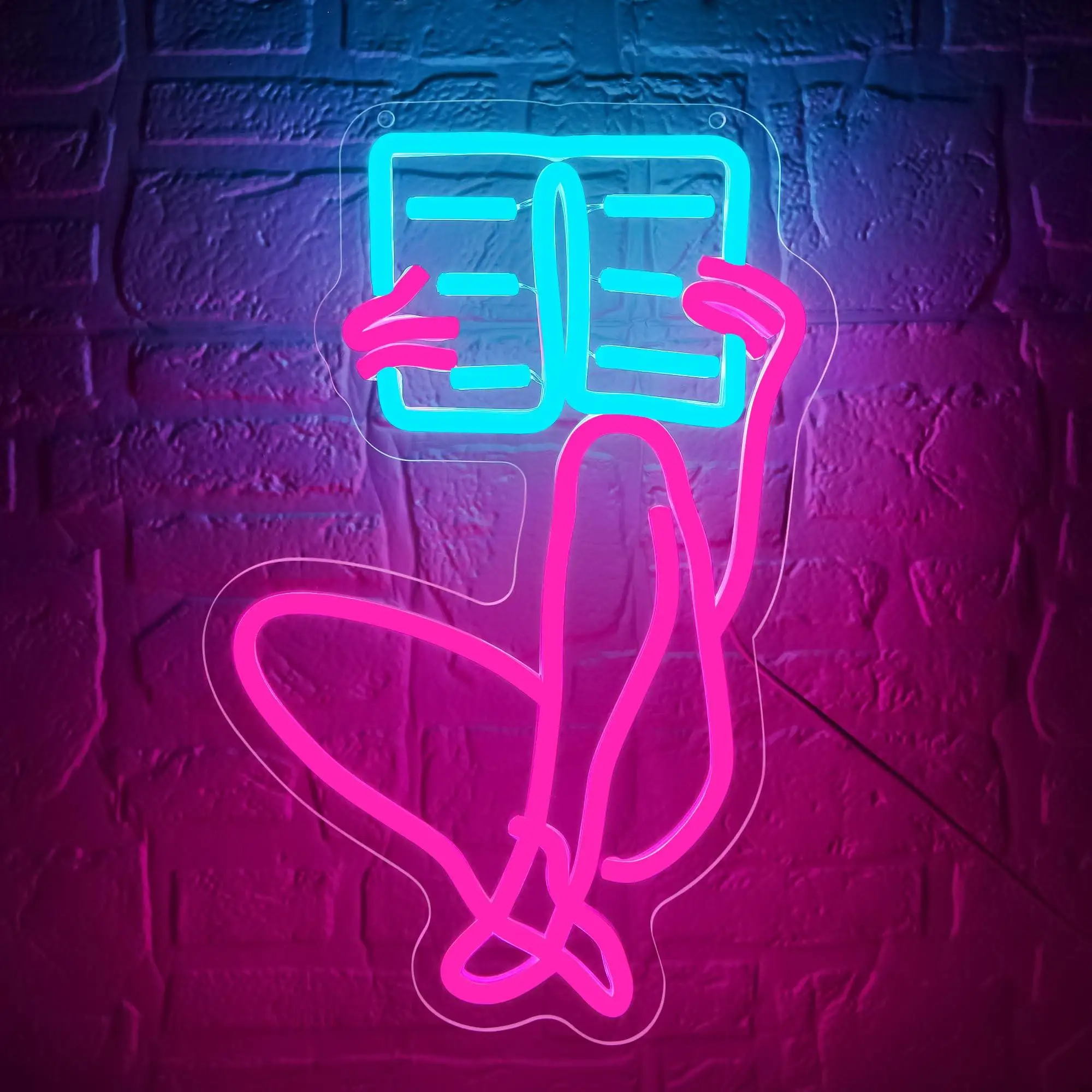 

read Books Neon Sign USB Dimmable LED Neon Lights for Reading Room Study Room Classroom bookstore Library Museum Birthday Gifts