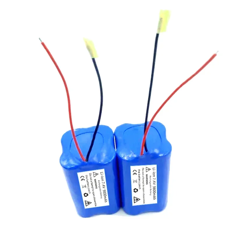7.4 V 2S2P 9.8 AH 18650 Lithium Ion9800mah Battery with Pcb Wires Electric Vehicle Lithium Battery 7.4 V Lithium Battery