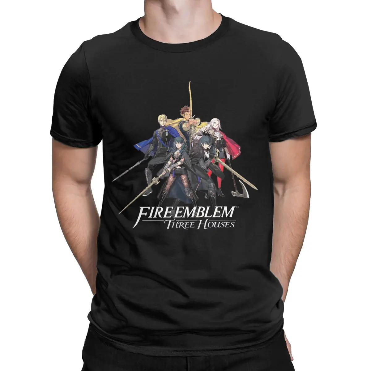 Fire Emblem Three Houses Shirt Men Women's Pure Cotton House Leaders and Byleth T-shirt Short Sleeve Clothes Graphic Printing