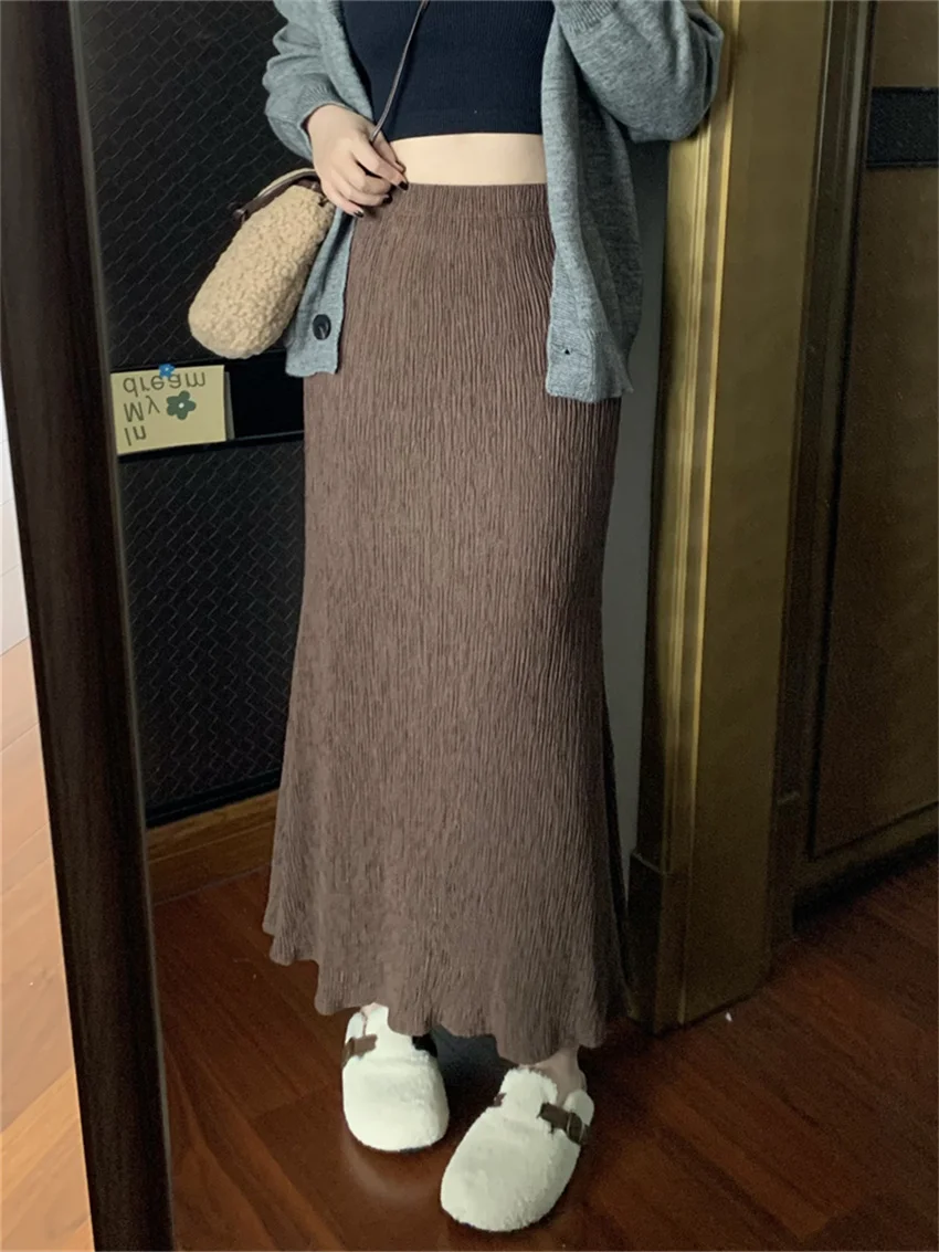 

Alien Kitty Hot Skirts Slim A-Line Women Sexy Autumn OL 2023 Minimalist Solid Mujer High Waist Elegant Office Lady Work Wear