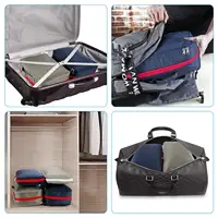 Nylon Travel Compression Packing Cubes Double Layer Portable Pouch  Zipper Waterproof Storage Bags for Clothing Shoes Suitcases 5