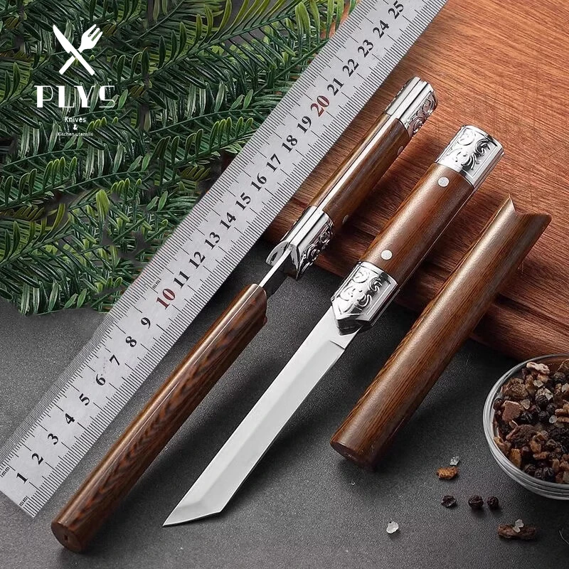 Stainless Steel Fruit Knife Portable Fruit Peeling Cutting Pocket Knife High Hardness Japanese Utility Knife