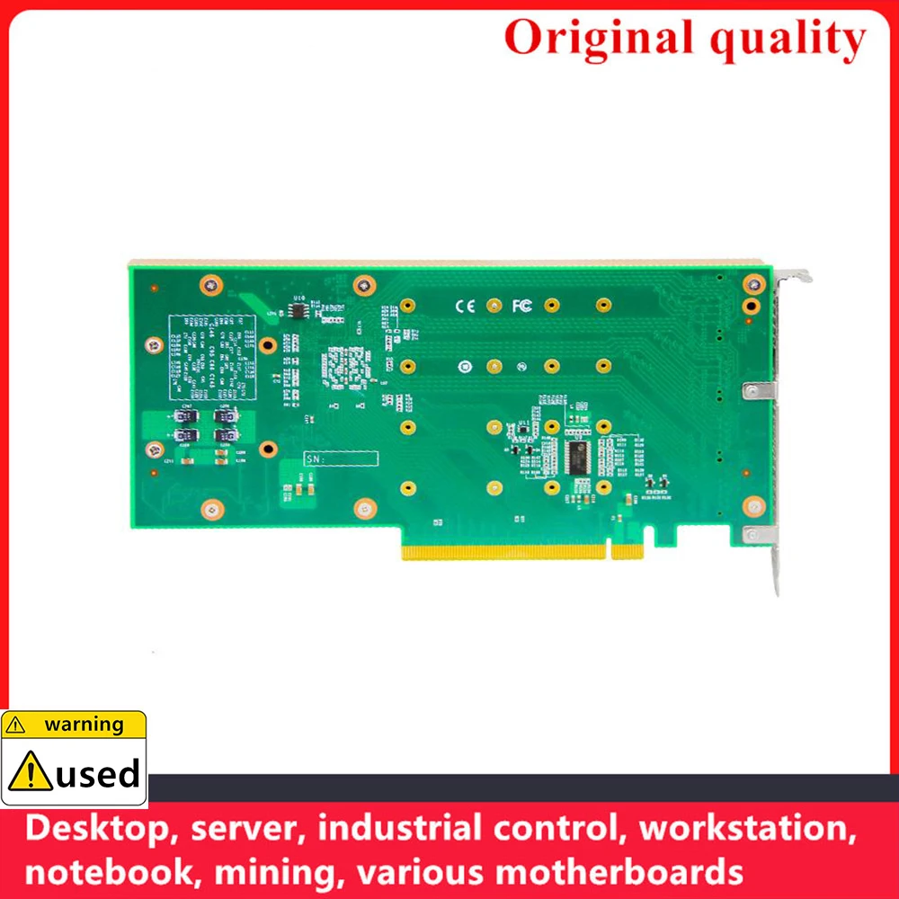 Imagem -02 - Ceacent Nvme Controlador M.2 Quad Port Suporte M.2 Ssd Rise Pcie X16 3.0 com Dissipador de Calor Não Inclui Ssd Anm24pe16