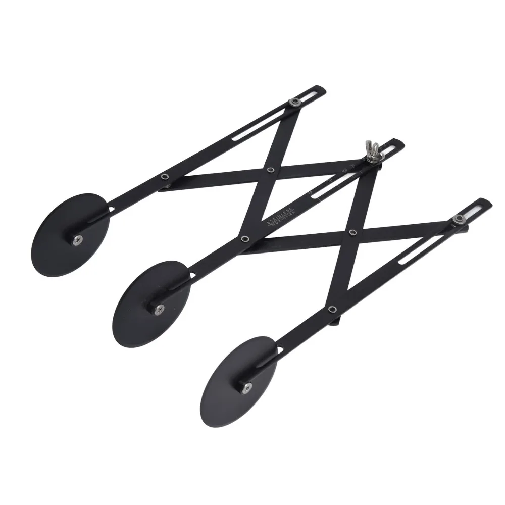 3 Wheel Pastry Cutter Stainless Steel Black Pizza Slicer Adjustable Non-Stick Coating Pasta Cutter Roller Pizza Pastry Cookie