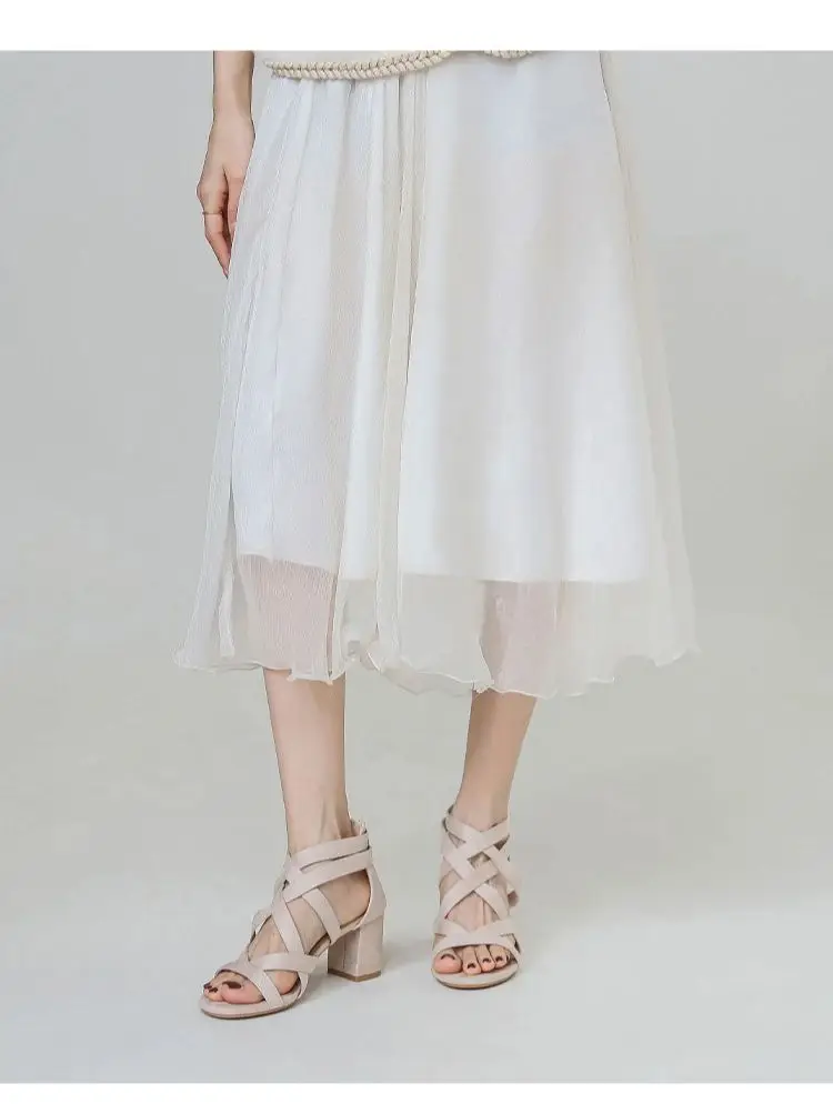 ZAROY Suede Heels Women's Sandals Summer Open Toe Narrow Band Hollow Square High Heel Banquet Dress Shoes Party Office Pumps - view 5