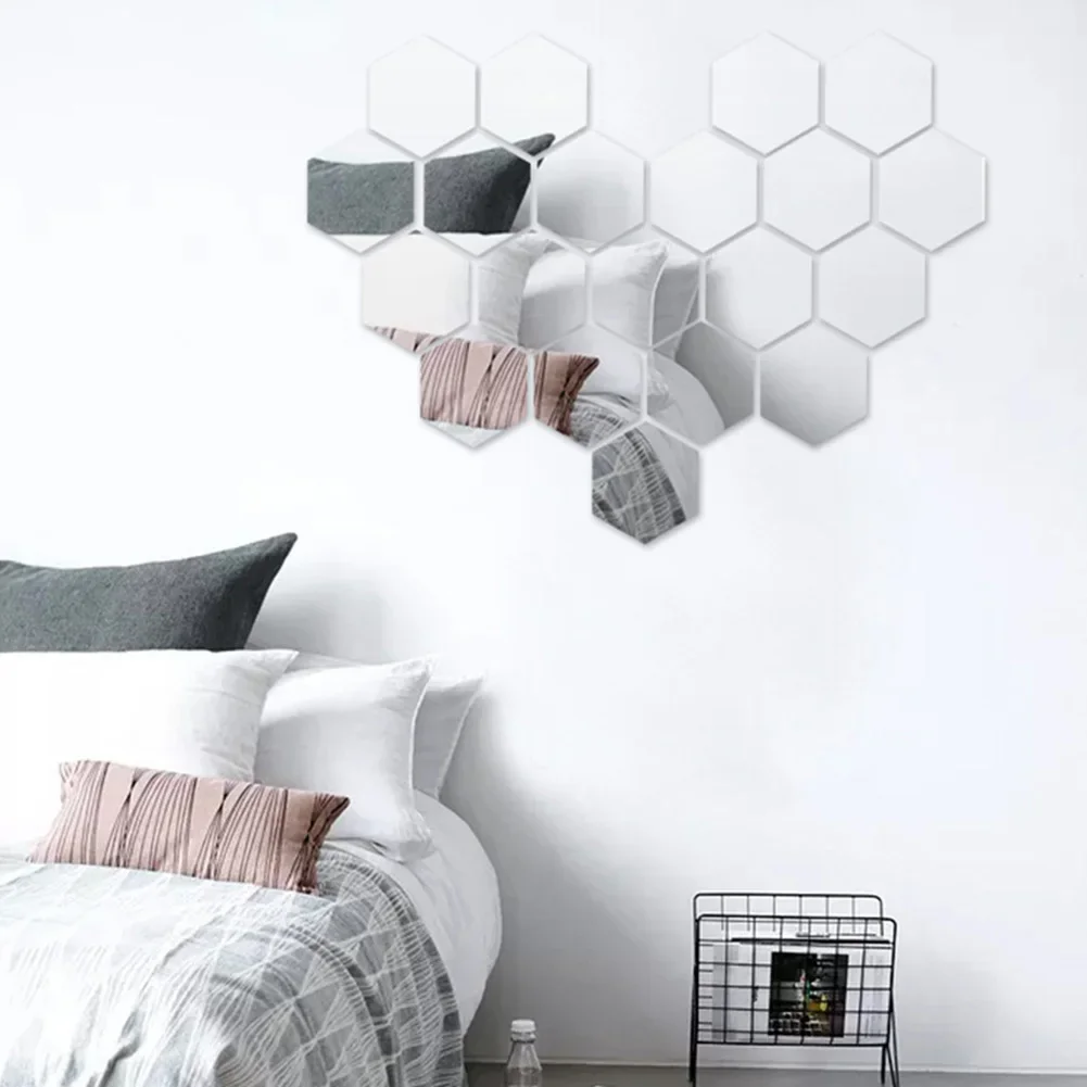 1 Pc 0.5x2M 3D Self-adhesives Mirror Stickers Flexible Thicken DIY Art Mirrors Acrylic Wall Decorations For Door Wardrobe Bathro